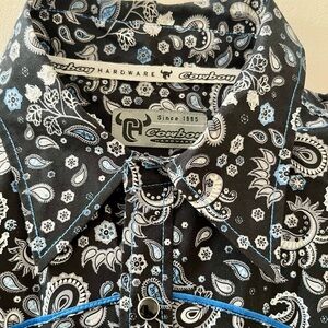 Men’s Cowboy Hardware Long Sleeve Western Shirt!